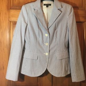 Brook Brothers Womens  Seersucker Blazer- sz 4